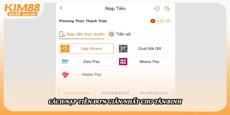 Cách nạp tiền đơn giản nhất cho tân binh
