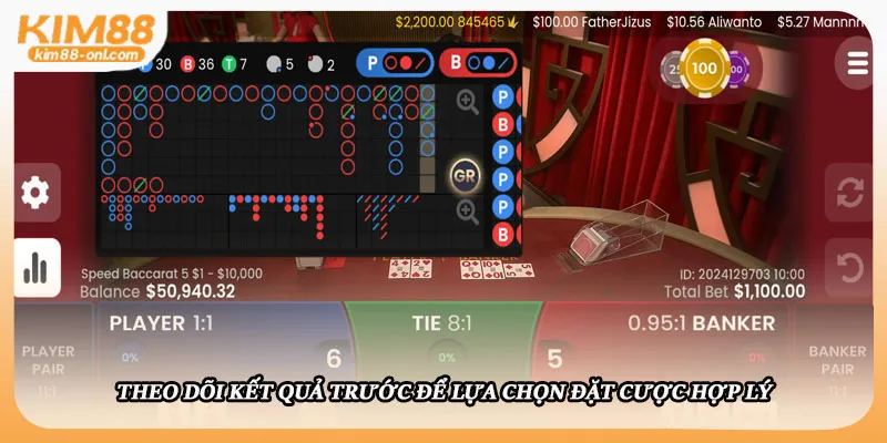 Theo dõi kết quả trước để lựa chọn đặt cược hợp lý