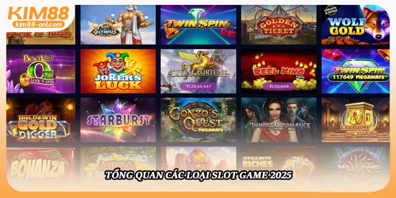 Tổng quan các loại slot game 2025
